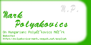 mark polyakovics business card